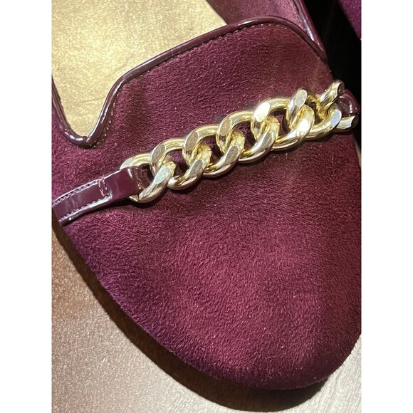 Marroon suede beautiful loafers/ slip ones size 8 - Picture 2 of 6